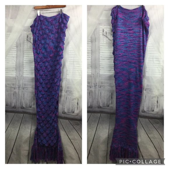 Adult Mermaid Tail Blanket Purple - Picture 1 of 7